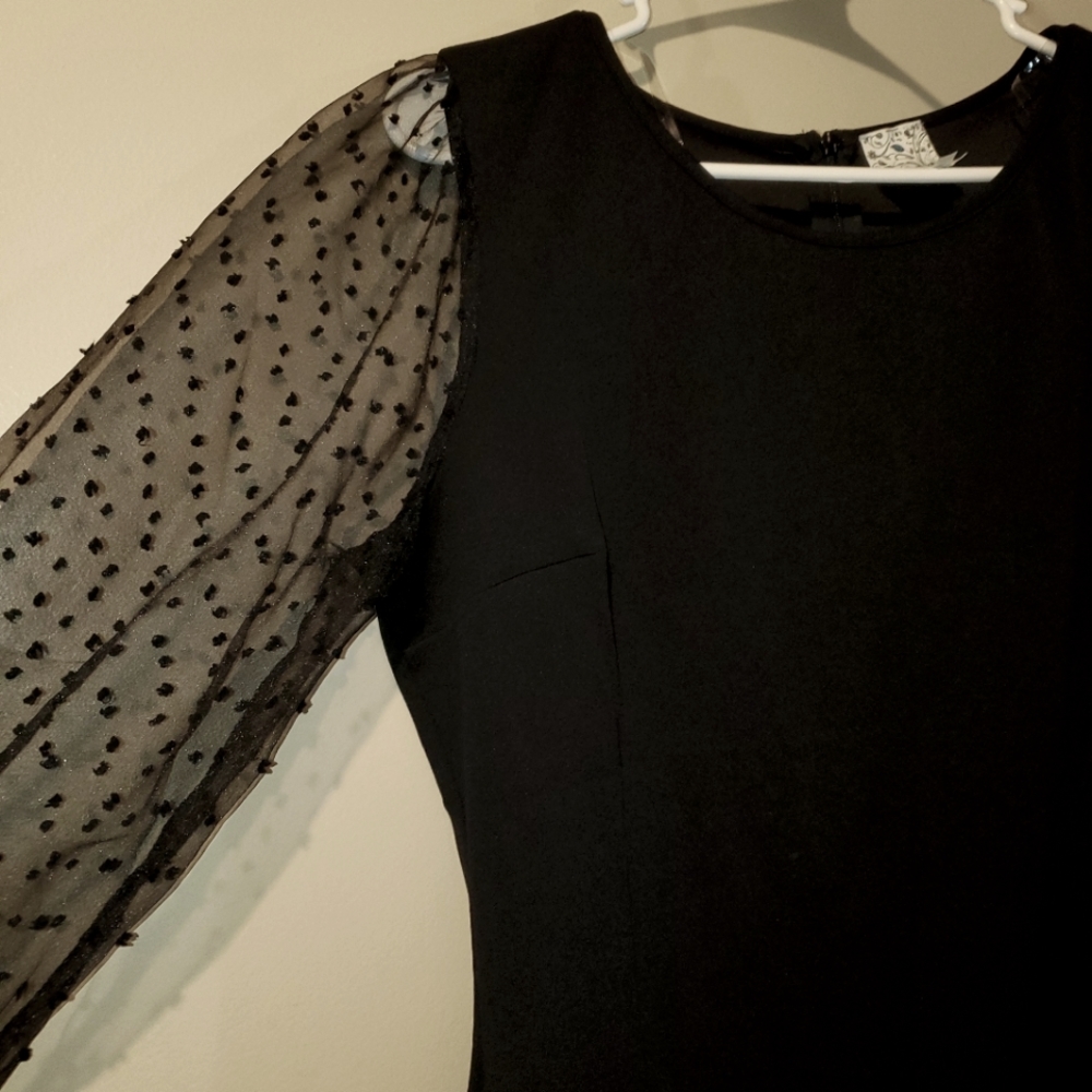 Black formal dress.